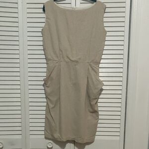 Vintage Beige Mini Dress